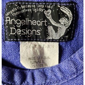 Vintage Angelheart Designs Linen Indigo Dress/ Skirt & Top Generously Sized S